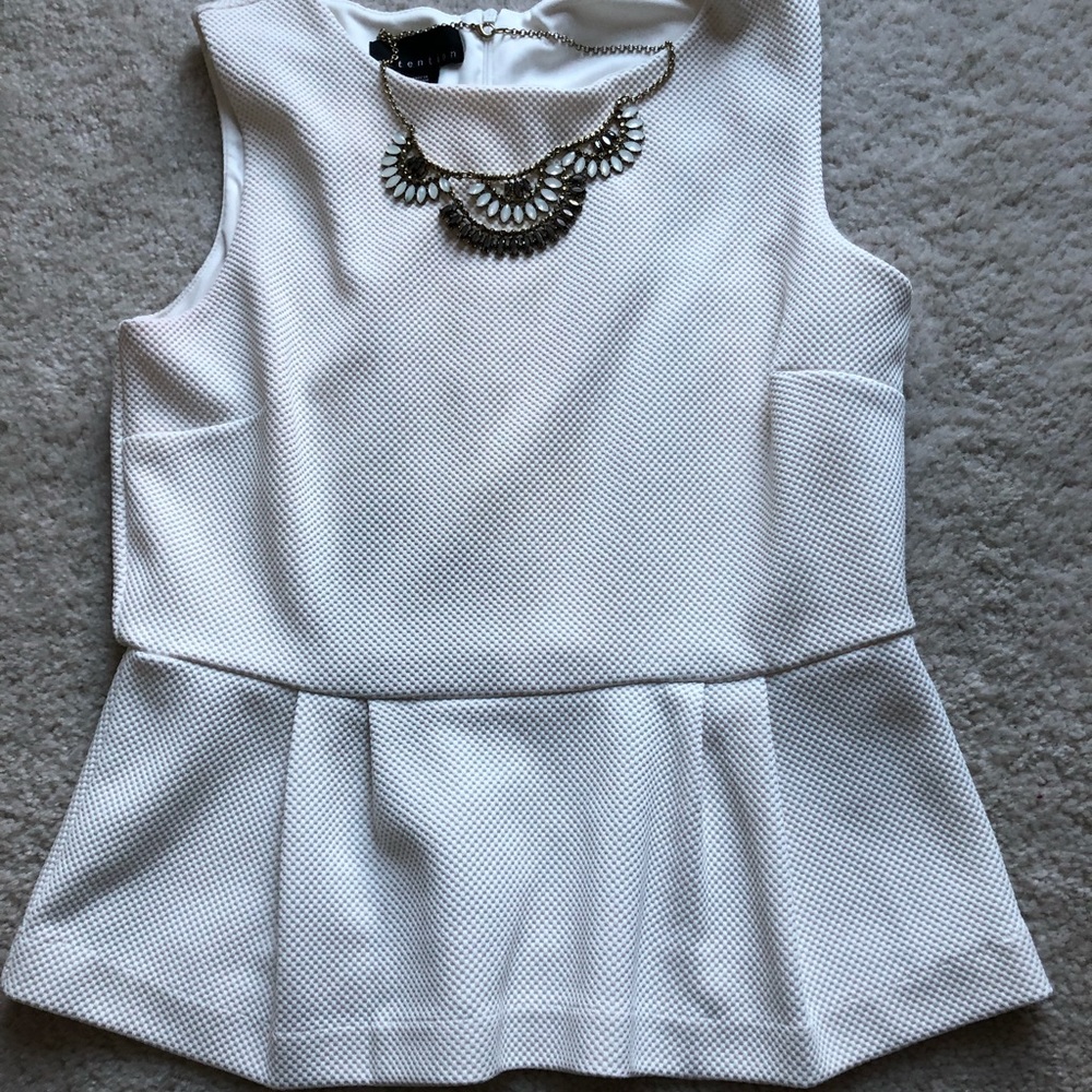 Textured peplum top